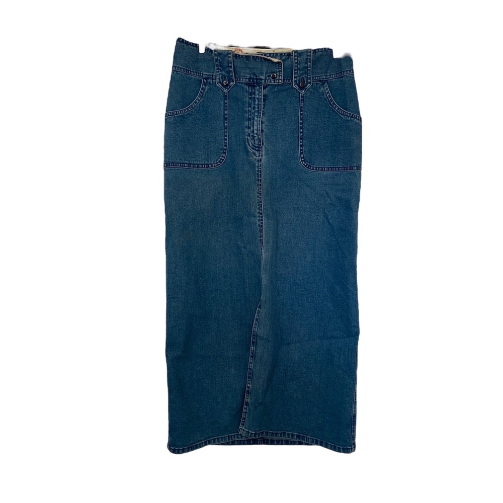 adorable vintage long denim skirt